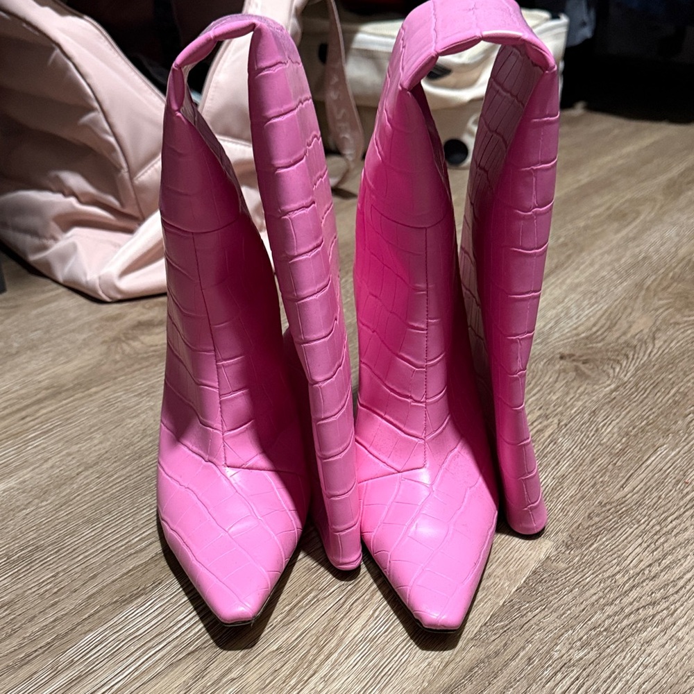 H&M Croc-Embossed Women's Boots